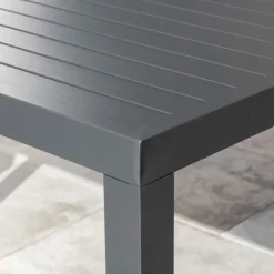 Tavolo da giardino quadrato alluminio 4 posti (70 x 70 cm) Murano Grigio antracite