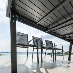 Tavolo da giardino rettangolare allungabile alluminio 10 posti (135/270 x 90 cm) Murano Grigio antracite