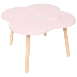Tavolo bambino in legno (40 cm) Dolcezza Fiore Rosa