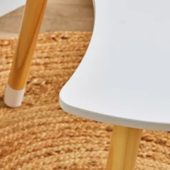 Tavolo e 1 sedia bambino legno (H44 cm) Stars Bianco