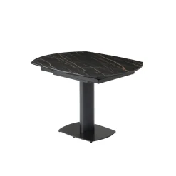 Tavolo rettangolare allungabile con prolunga in ceramica (120 cm) Kryo Nero