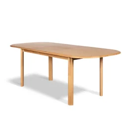 Tavolo rettangolare allungabile con prolunga in rovere (160 cm) Oakland Naturale