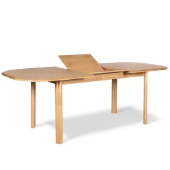 Tavolo rettangolare allungabile con prolunga in rovere (160 cm) Oakland Naturale
