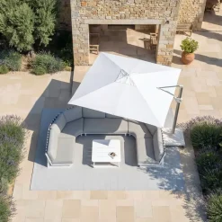 Telo per ombrellone decentrato (3 x 4 m) Elyra Bianco