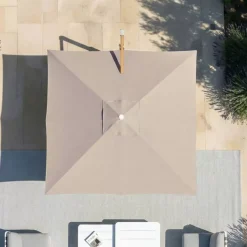Telo per ombrellone decentrato (3 x 3 m) Elyra Tortora