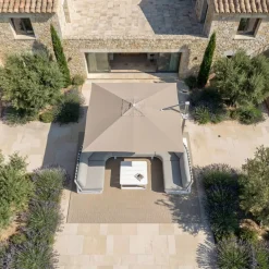 Telo per ombrellone decentrato (3 x 4 m) Elyra Tortora