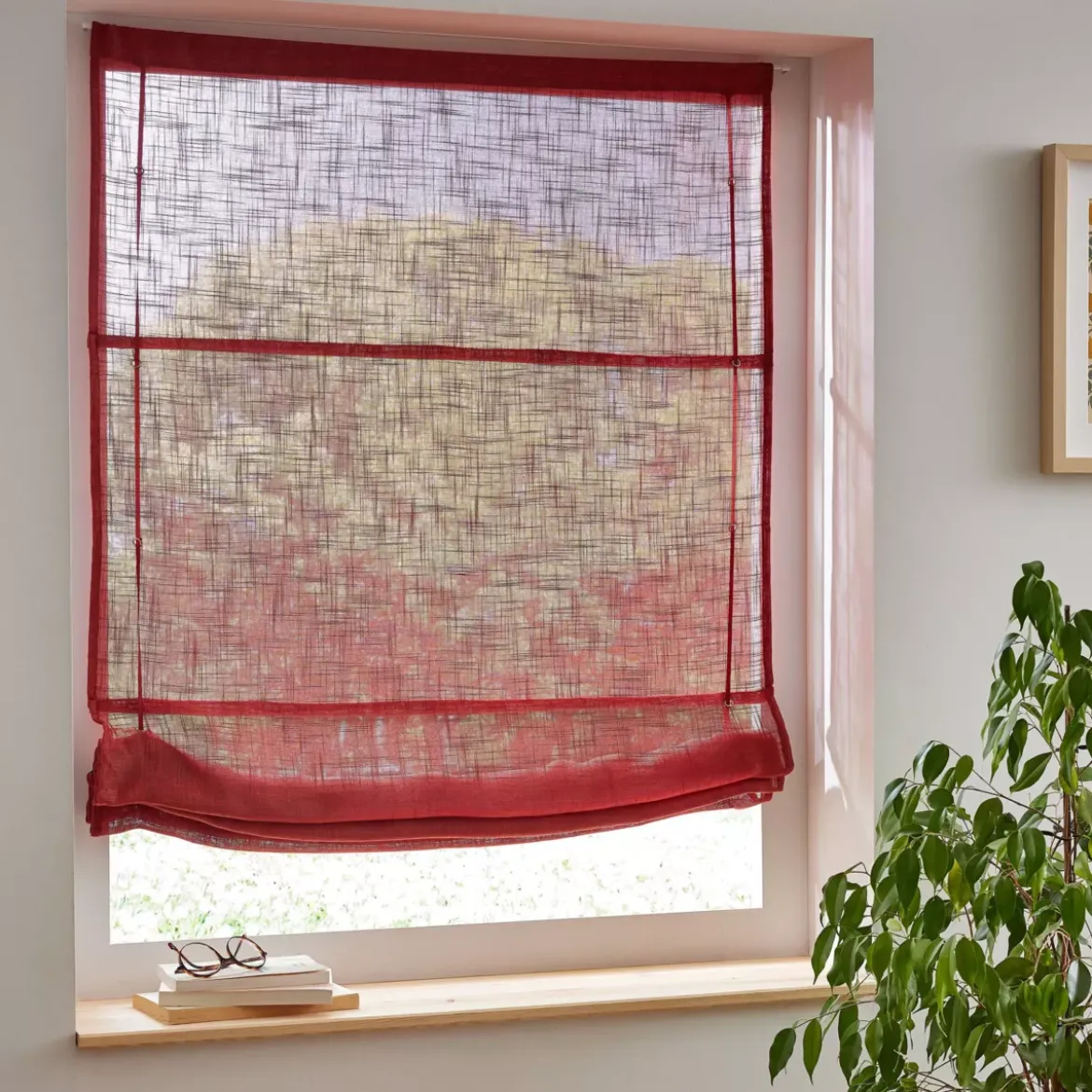 Tenda a pacchetto passanti nascosti (90 x 180 cm) Robin Terracotta