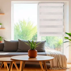 Tenda a rullo (60 x 250 cm) Giorno / Notte Beige puntinato