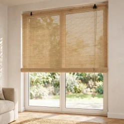 Tenda a rullo a listelli (200 x 200 cm) in Bambù Beige
