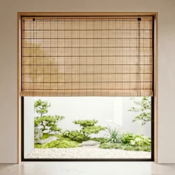 Tenda a rullo con bastoncini di bambù (180 x 180 cm) Bali Marrone