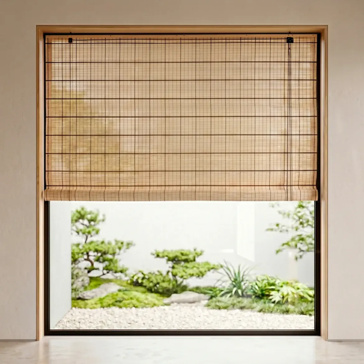 Tenda a rullo con bastoncini di bambù (180 x 180 cm) Bali Marrone