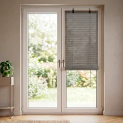 Tenda a rullo con lamelle (60 x 180 cm) Bambù Grigio chiaro / Grigio scuro