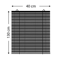Tenda a rullo con lamelle (40 x H130 cm) Bambù Cioccolato