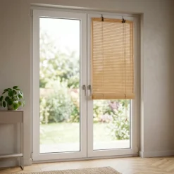 Tenda a rullo con lamelle (60 x 180 cm) Bambù Beige