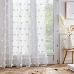 Tenda a rullo con pon pon Suzie Bianca (280 x 240 cm)