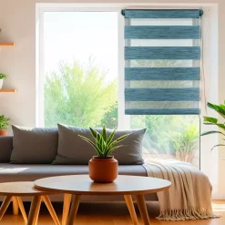 Tenda a rullo Giorno/Notte (60 x 180 cm) Blu sfumato