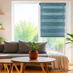 Tenda a rullo Giorno/Notte (75 x 180 cm) Blu