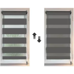 Tenda a rullo Giorno/Notte (75 x 250 cm) Grigio antracite