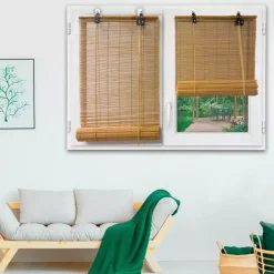 Tenda a rullo in legno (60 x H180 cm) Bambù Beige