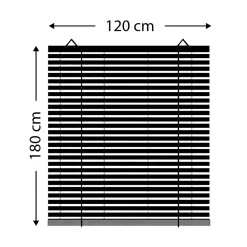 Tenda a rullo in legno (120 x 180 cm) Bambù Marrone