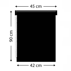 Tenda a rullo oscurante (45 x H90 cm) Uni Nero