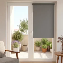 Tenda a rullo oscurante (45 x H180 cm) Tinta unita Grigio
