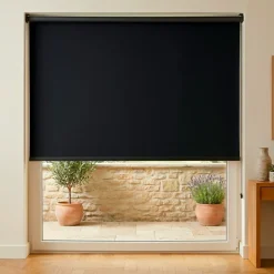 Tenda a rullo oscurante (210 x 220 cm) Tinta unita Nero