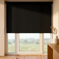 Tenda a rullo oscurante testurizzata (200 x 220 cm) Nyx Nero