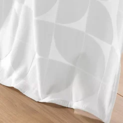 Tenda ad anelli in velluto (135 x 260 cm) Geolia Bianco