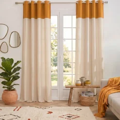 Tenda bouclé (140 x 240 cm) Ava Giallo ocra