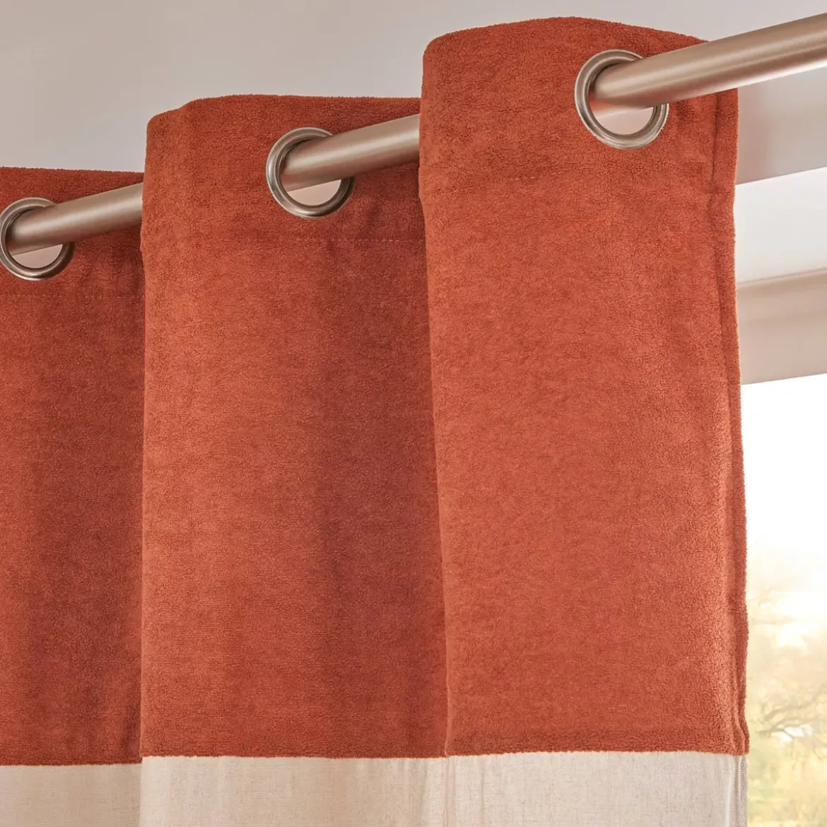 Tenda bouclé (140 x 280 cm) Ava Terracotta
