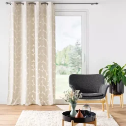 Tenda con occhielli velluto (135 x 260 cm) Geolia Beige