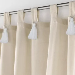Tenda con passanti cotone (140 x 240 cm) Cyrine Beige