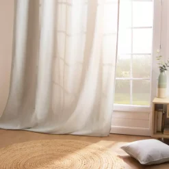 Tenda cotone (140 x 260 cm) Pixel Beige-grigio