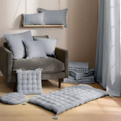 Tenda cotone (140 x 260 cm) Pixel Grigio