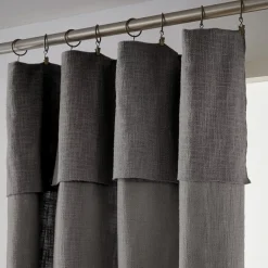 Tenda cotone regolabile (140 x max 270 cm) Sixtine Grigio ardesia