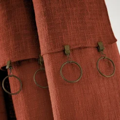 Tenda cotone regolabile (140 x max 270 cm) Sixtine Terracotta