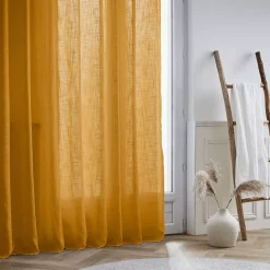 Tenda effetto lino larga (400 x 240 cm) Robin Giallo Ocra