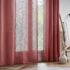 Tenda effetto lino larga (400 x 240 cm) Robin Terracotta
