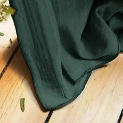 Tenda garza di cotone con passanti nascosti (180 x 240 cm) Gaïa Verde abete
