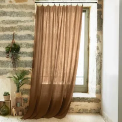 Tenda garza di cotone regolabile (140 x max 300 cm) Gaïa Camel