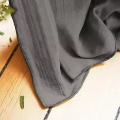 Tenda garza di cotone regolabile (140 x max 300 cm) Gaïa Grigio granito