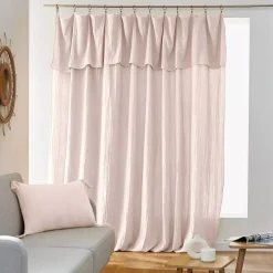 Tenda garza di cotone regolabile (280 x max 300 cm) Gaïa Rosa cipria