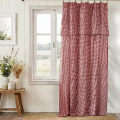 Tenda garza di cotone regolabile (140 x max 300 cm) Gaïa vichy Terracotta