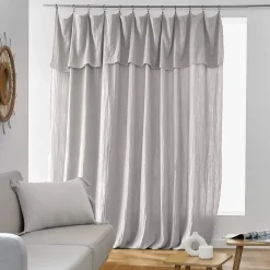 Tenda garza di cotone regolabile (280 x max 300 cm) Gaïa Grigio nuvola