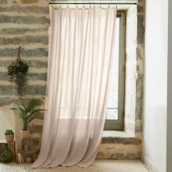 Tenda garza di cotone regolabile (140 x max 300 cm) Gaïa Beige pampa