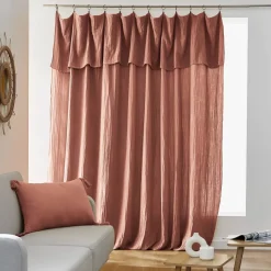 Tenda garza di cotone regolabile (280 x max 300 cm) Gaïa Rosa pesca