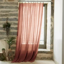 Tenda garza di cotone regolabile (180 x max 300 cm) Gaïa Rosa pesca
