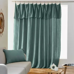 Tenda garza di cotone regolabile (280 x max 300 cm) Gaïa Blu anatra