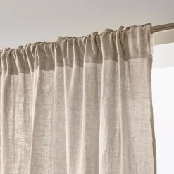 Tenda in garza di cotone a passanti nascosti (180 x 240 cm) Gaïa Beige pampa